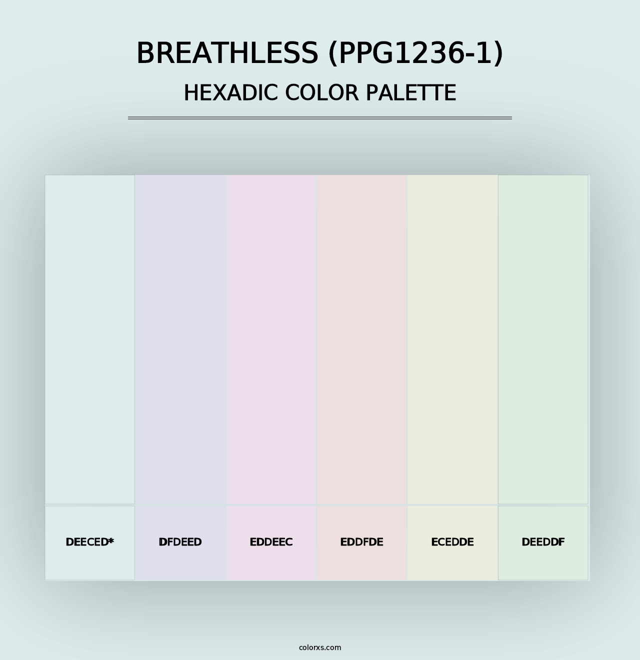 Breathless (PPG1236-1) - Hexadic Color Palette