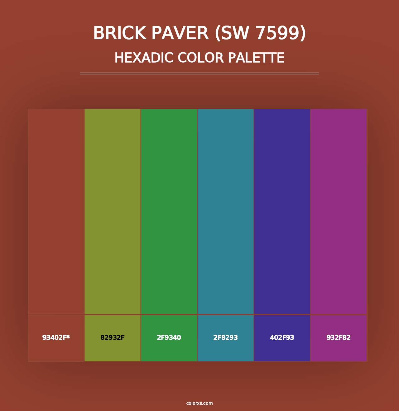 Brick Paver (SW 7599) - Hexadic Color Palette