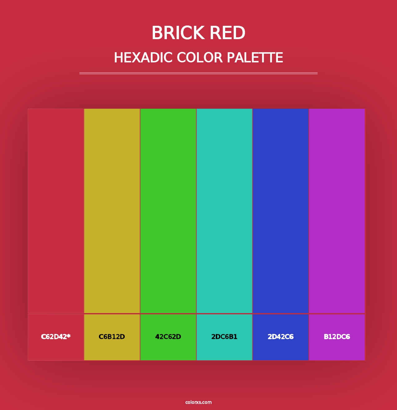 Brick Red - Hexadic Color Palette