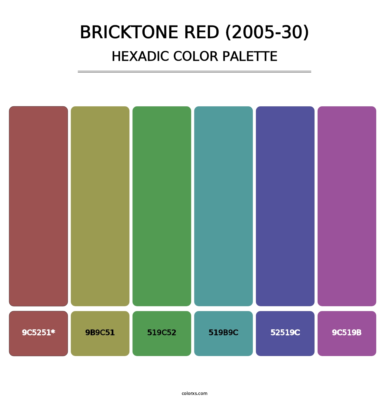 Bricktone Red (2005-30) - Hexadic Color Palette