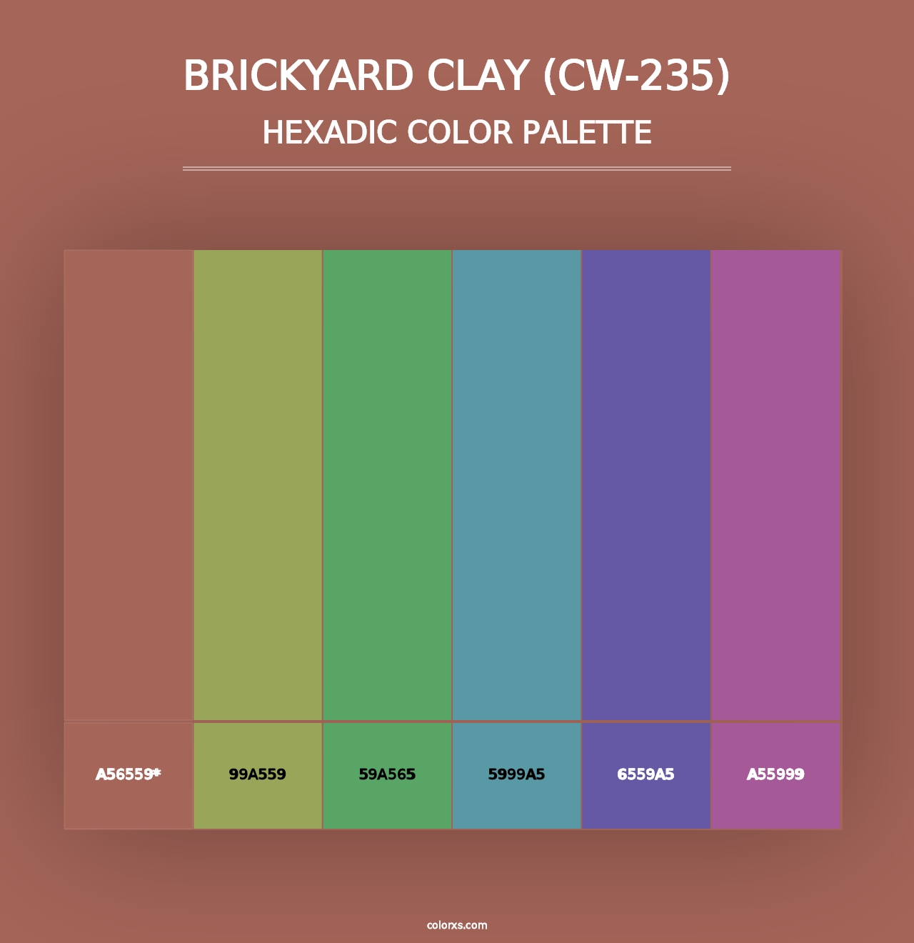 Brickyard Clay (CW-235) - Hexadic Color Palette