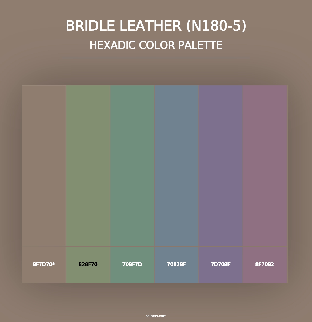 Bridle Leather (N180-5) - Hexadic Color Palette