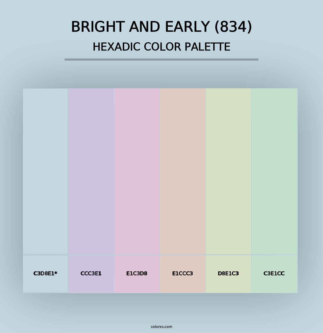 Bright and Early (834) - Hexadic Color Palette