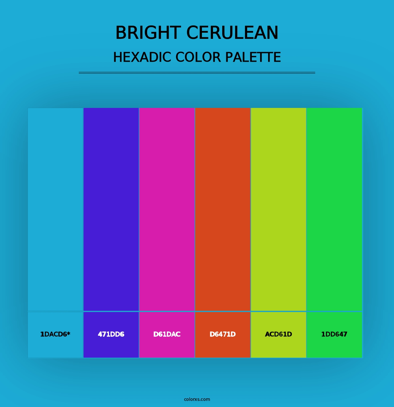 Bright Cerulean - Hexadic Color Palette