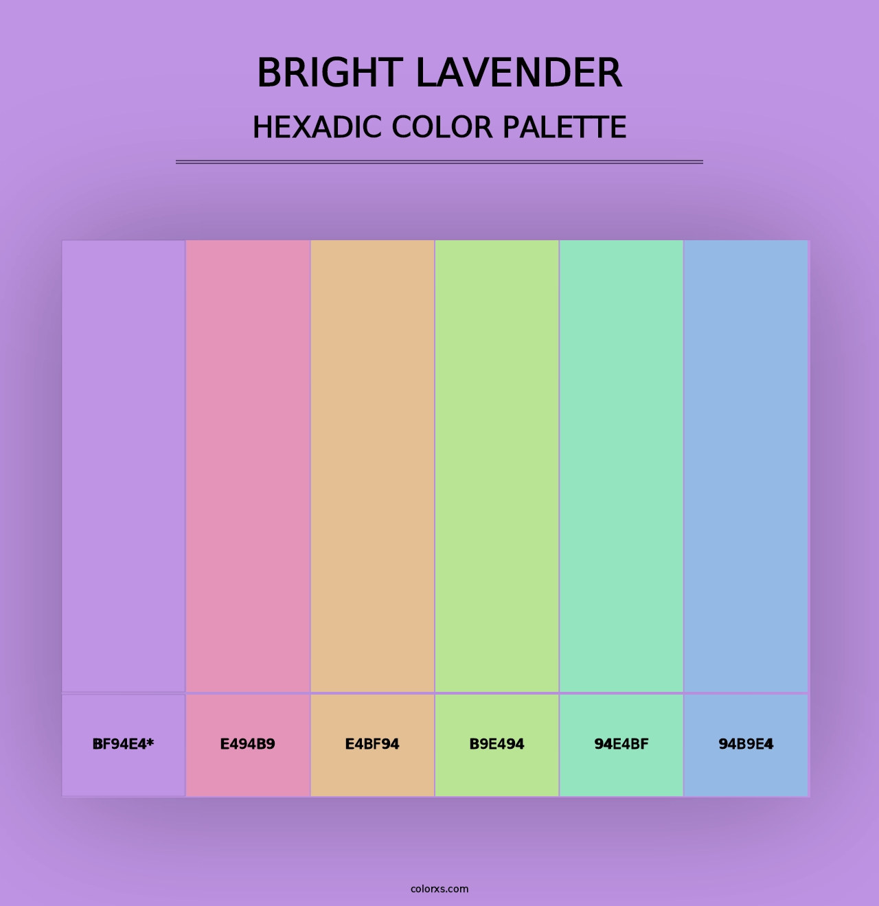 Bright Lavender - Hexadic Color Palette