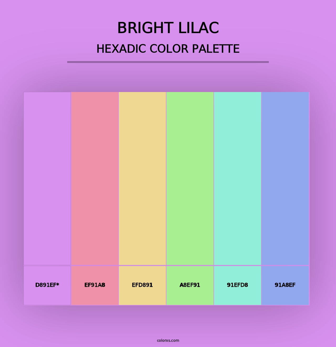 Bright Lilac - Hexadic Color Palette