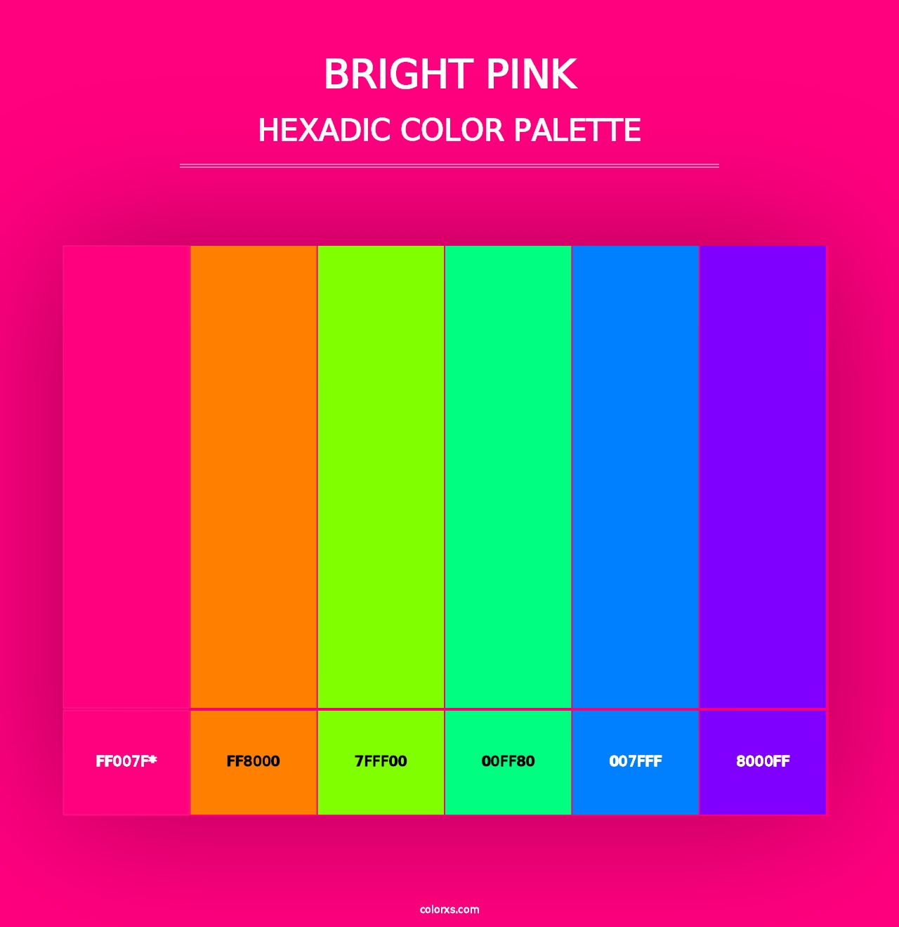 Bright Pink - Hexadic Color Palette