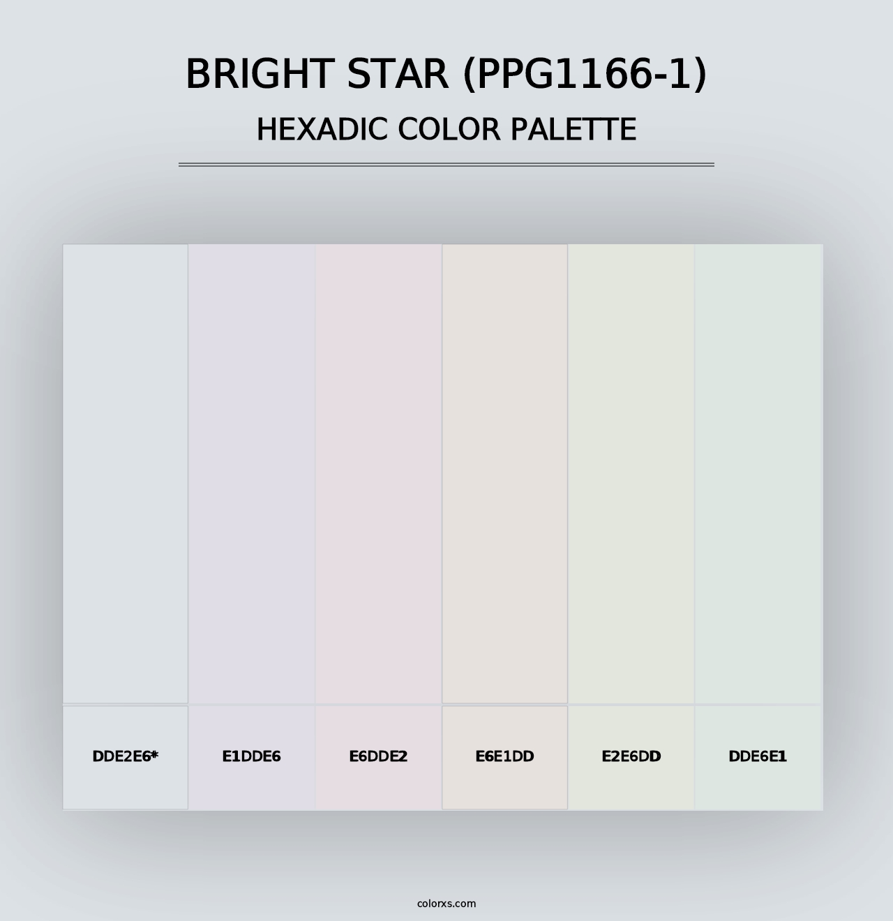 Bright Star (PPG1166-1) - Hexadic Color Palette