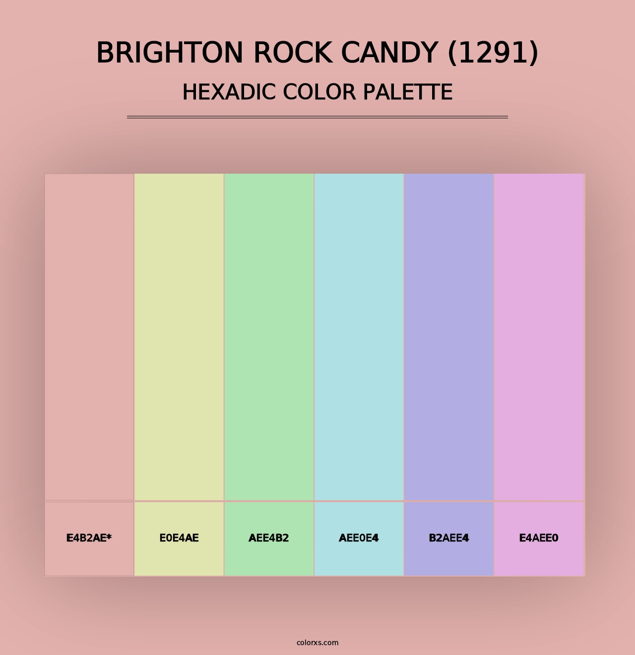 Brighton Rock Candy (1291) - Hexadic Color Palette