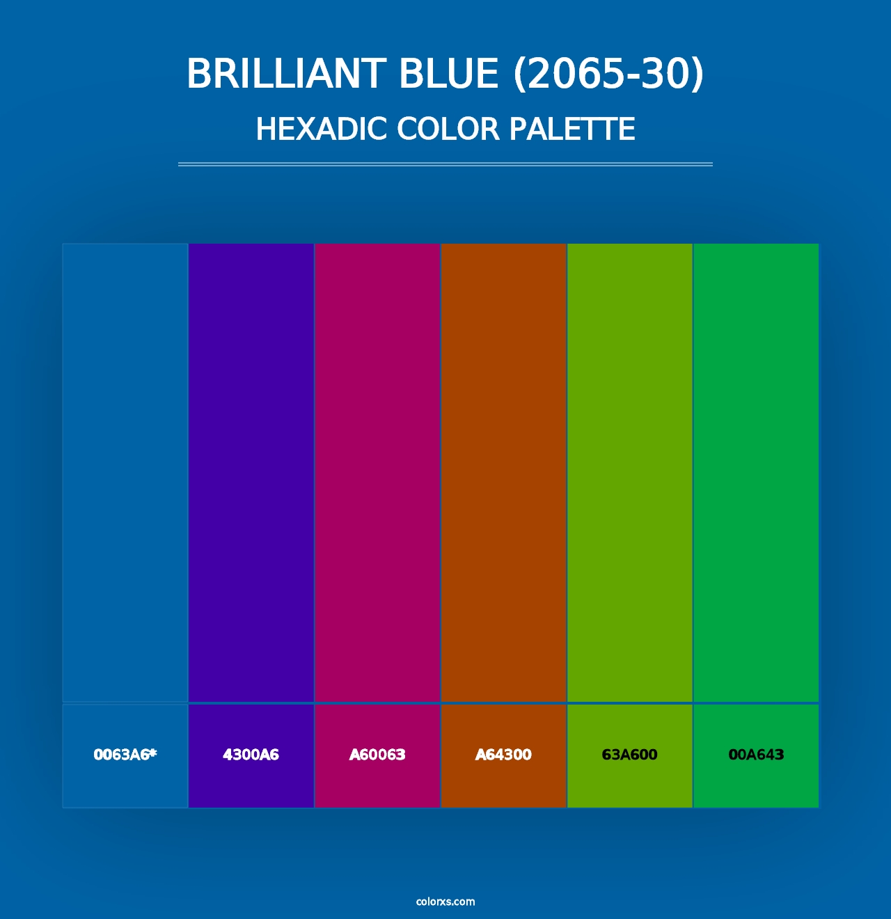 Brilliant Blue (2065-30) - Hexadic Color Palette