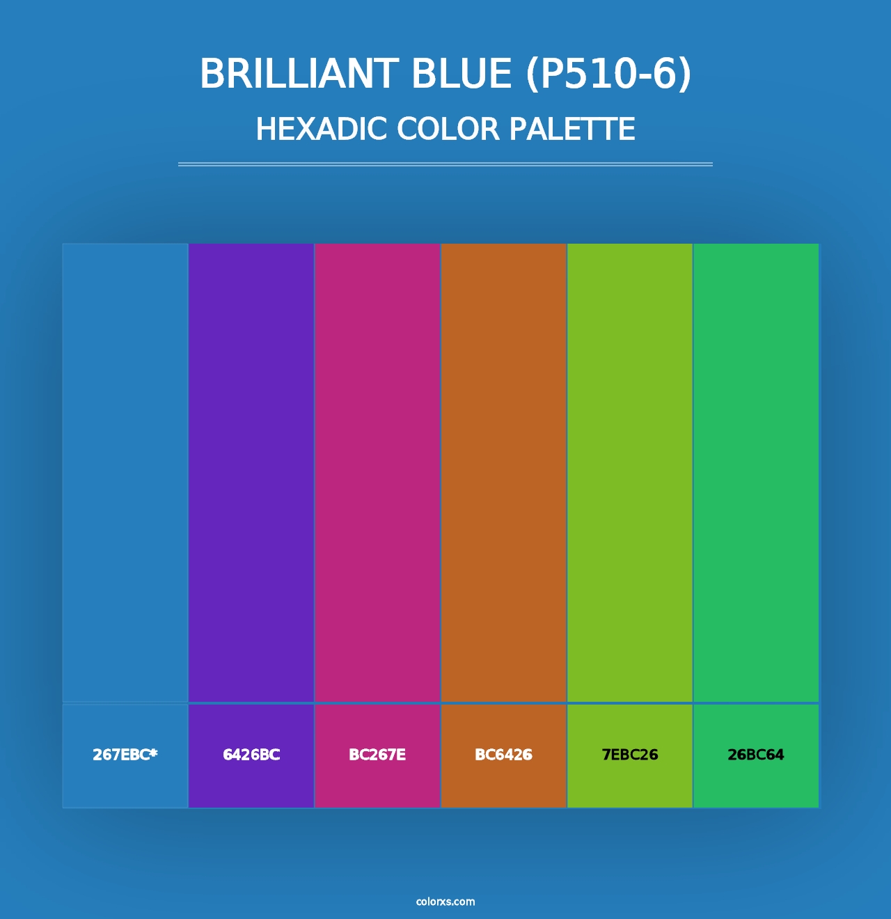 Brilliant Blue (P510-6) - Hexadic Color Palette