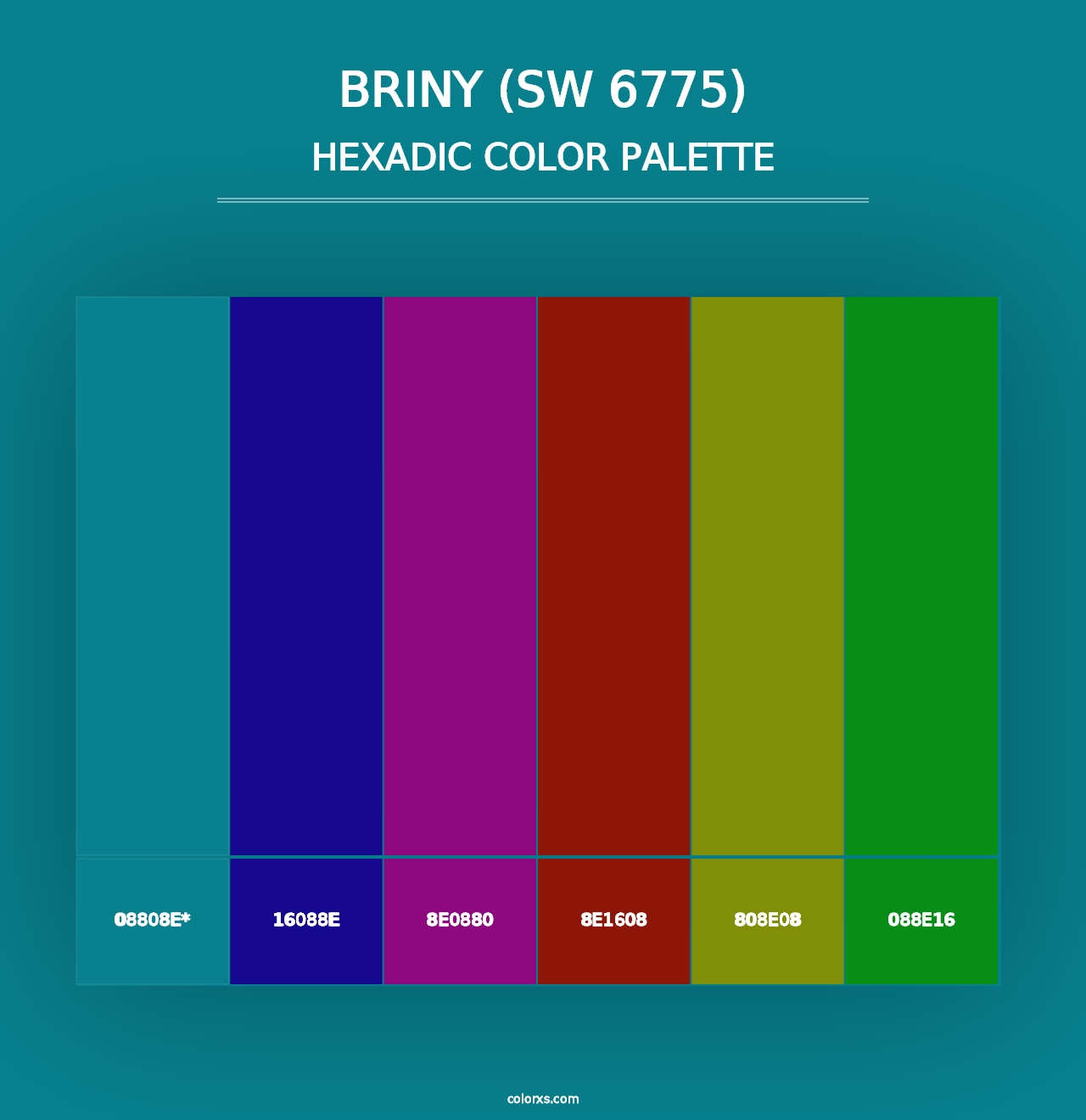 Briny (SW 6775) - Hexadic Color Palette