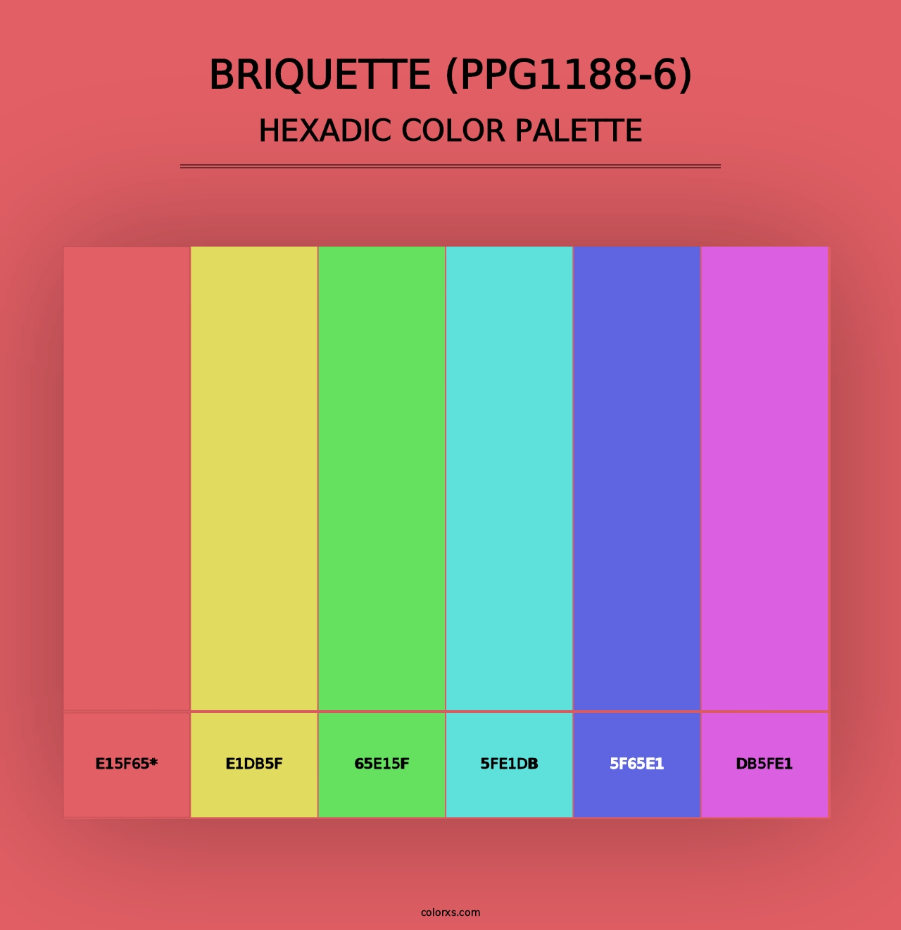 Briquette (PPG1188-6) - Hexadic Color Palette