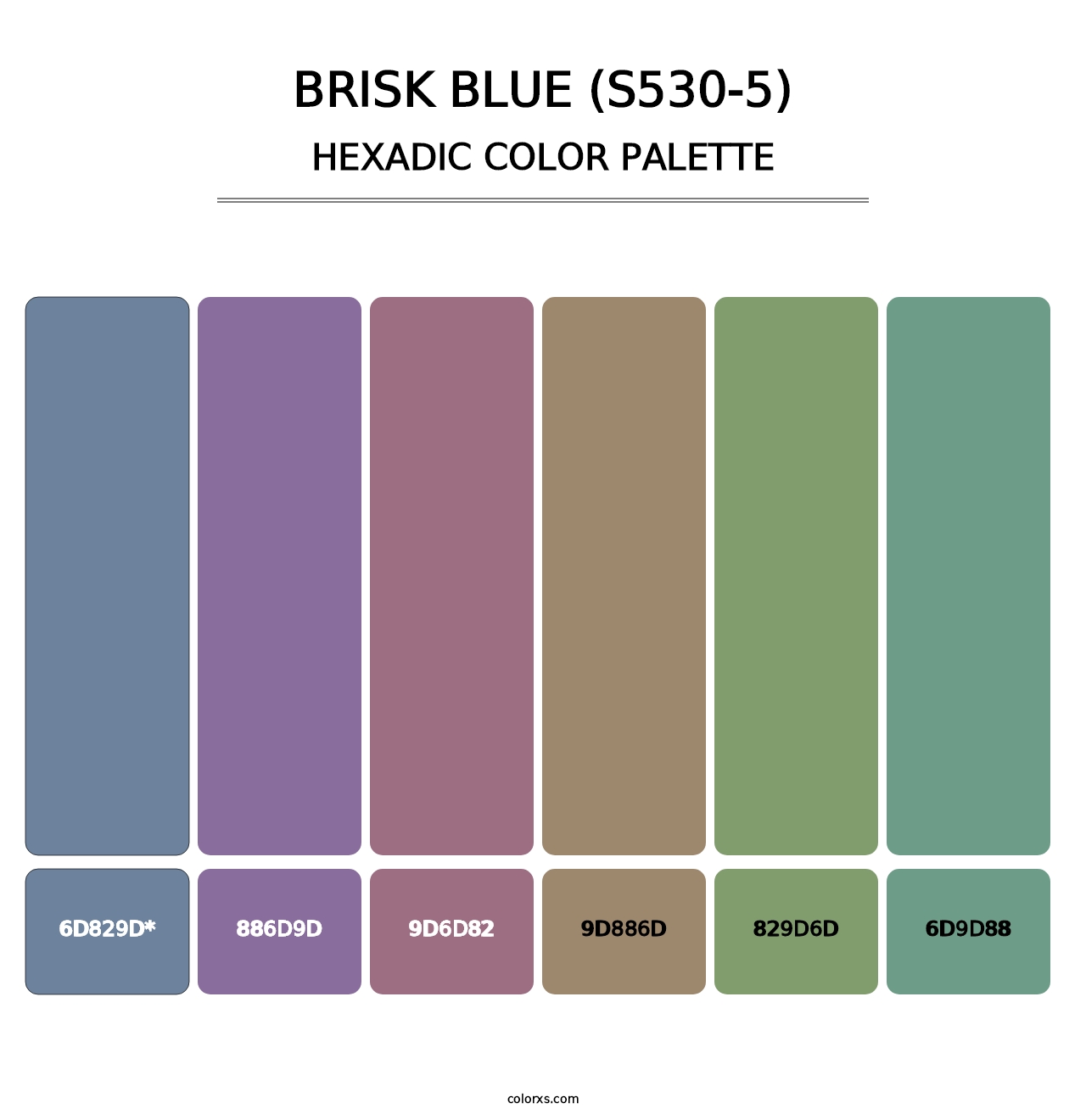 Brisk Blue (S530-5) - Hexadic Color Palette