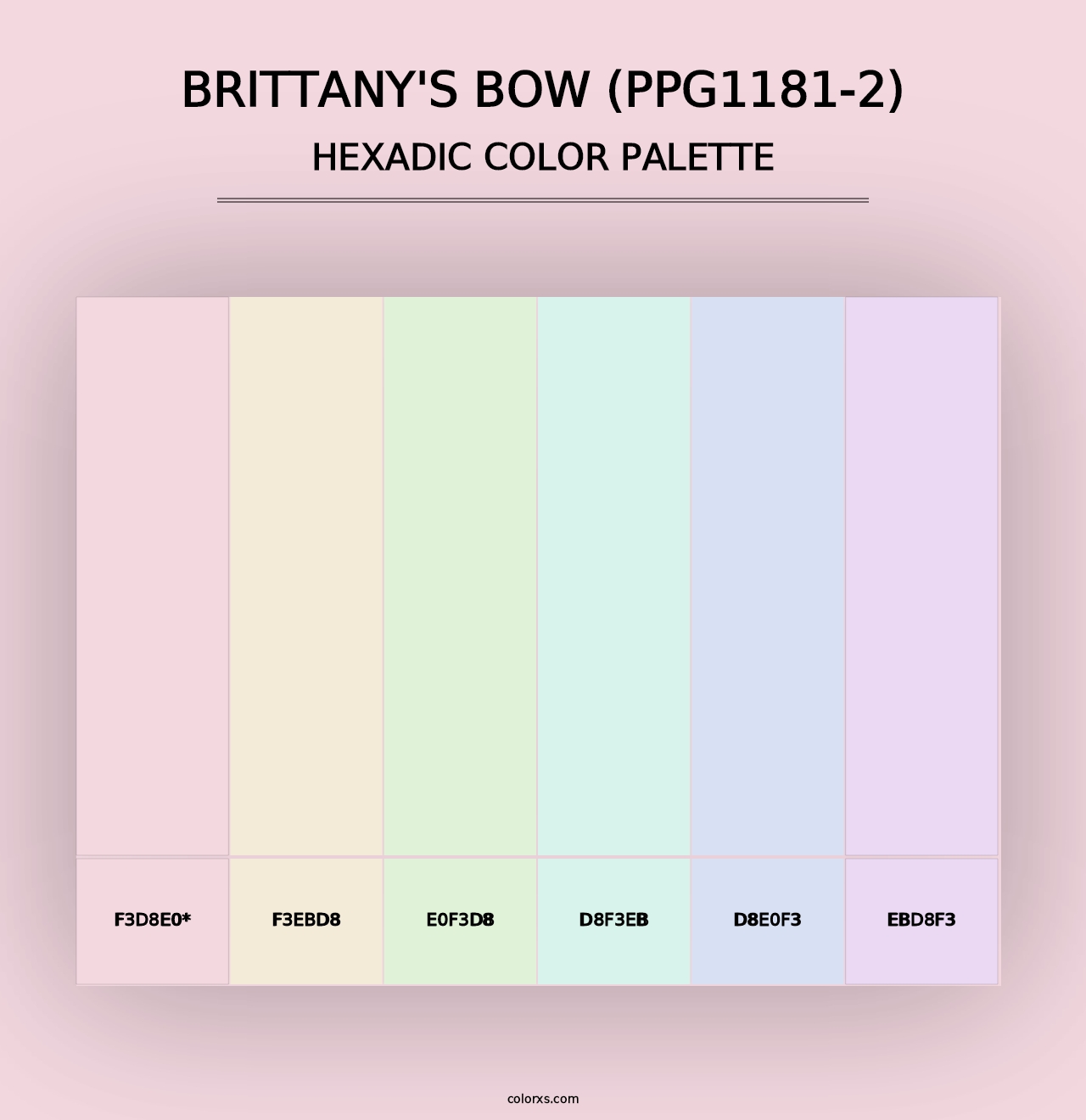 Brittany's Bow (PPG1181-2) - Hexadic Color Palette