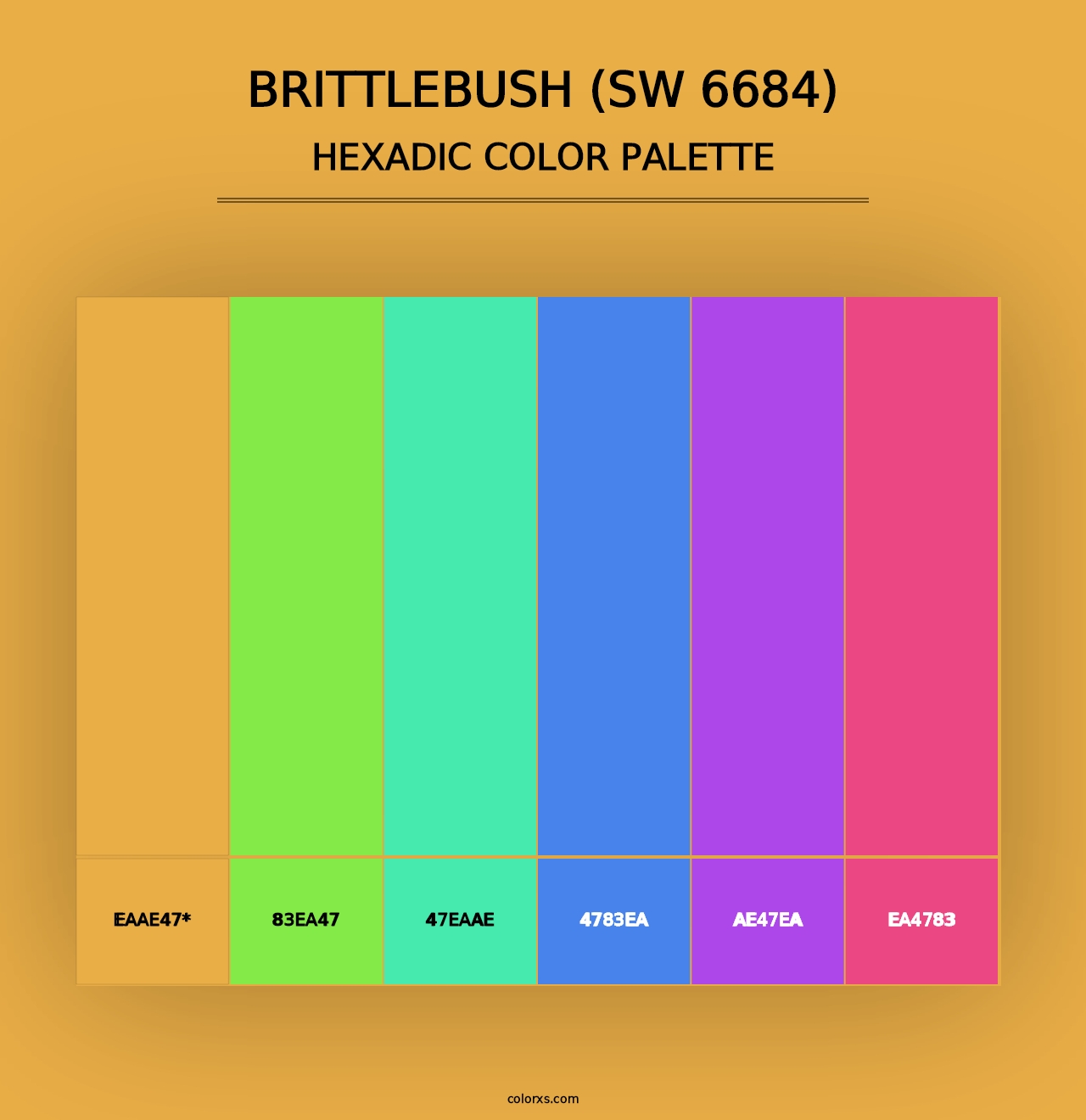 Brittlebush (SW 6684) - Hexadic Color Palette