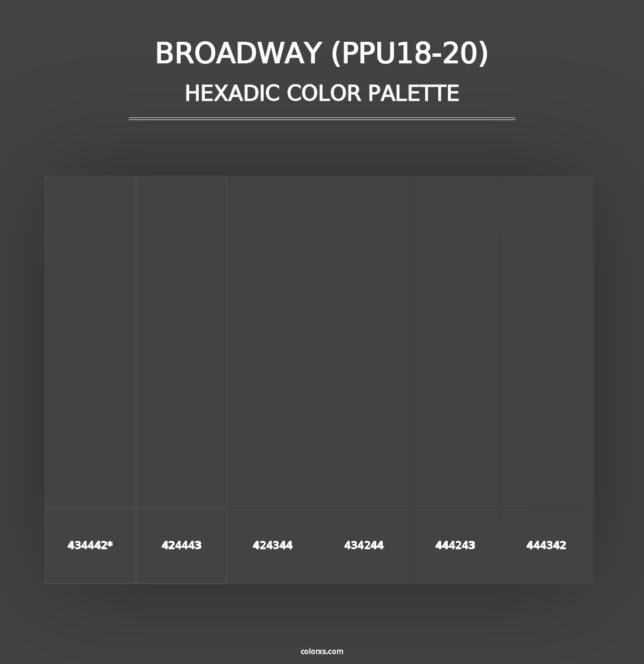 Broadway (PPU18-20) - Hexadic Color Palette