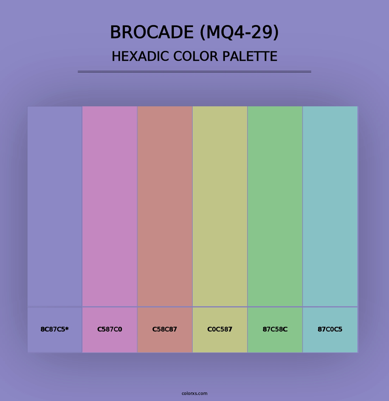 Brocade (MQ4-29) - Hexadic Color Palette