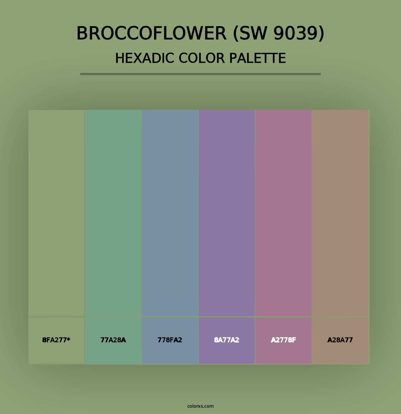 Broccoflower (SW 9039) - Hexadic Color Palette