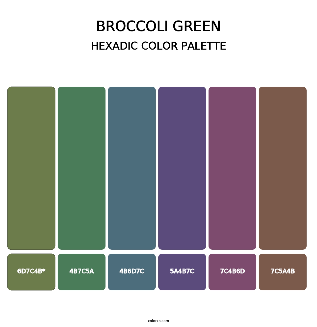 Broccoli Green - Hexadic Color Palette