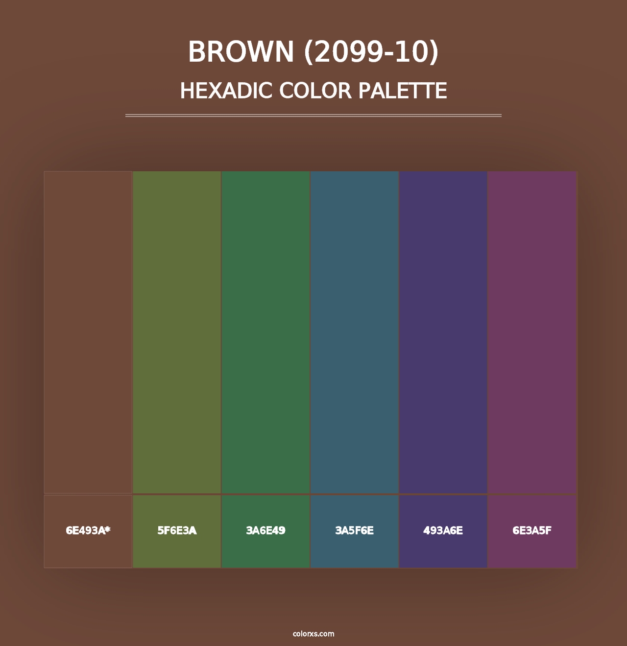 Brown (2099-10) - Hexadic Color Palette