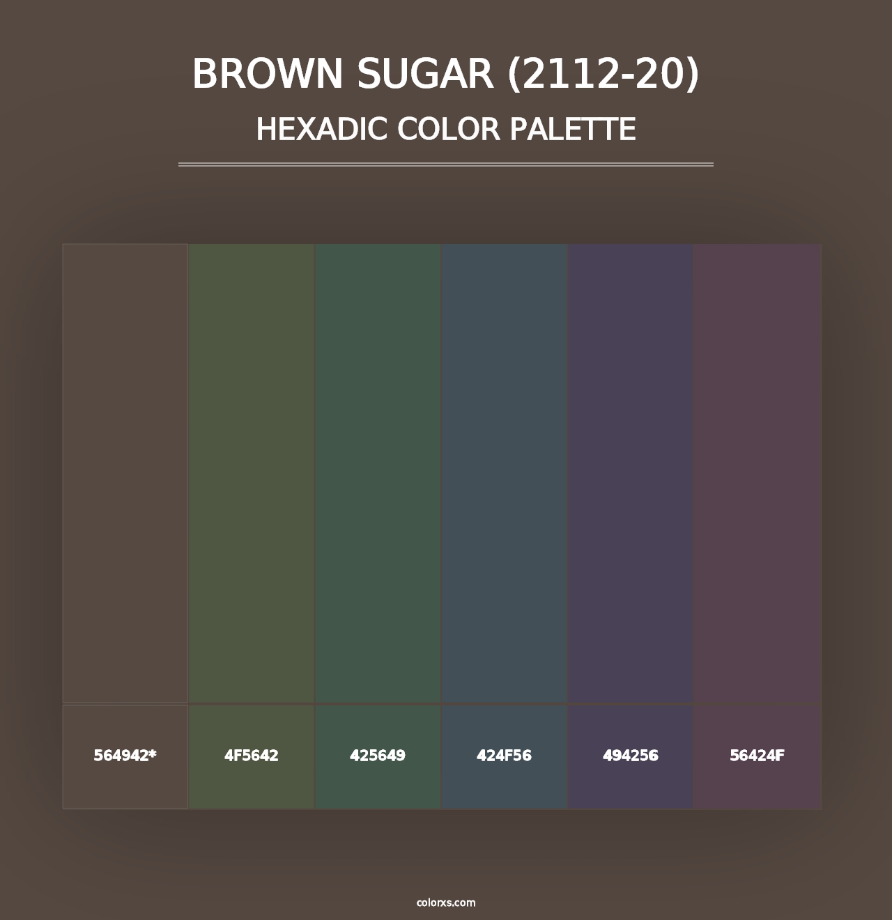 Brown Sugar (2112-20) - Hexadic Color Palette