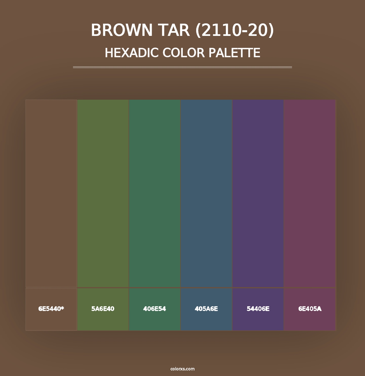 Brown Tar (2110-20) - Hexadic Color Palette