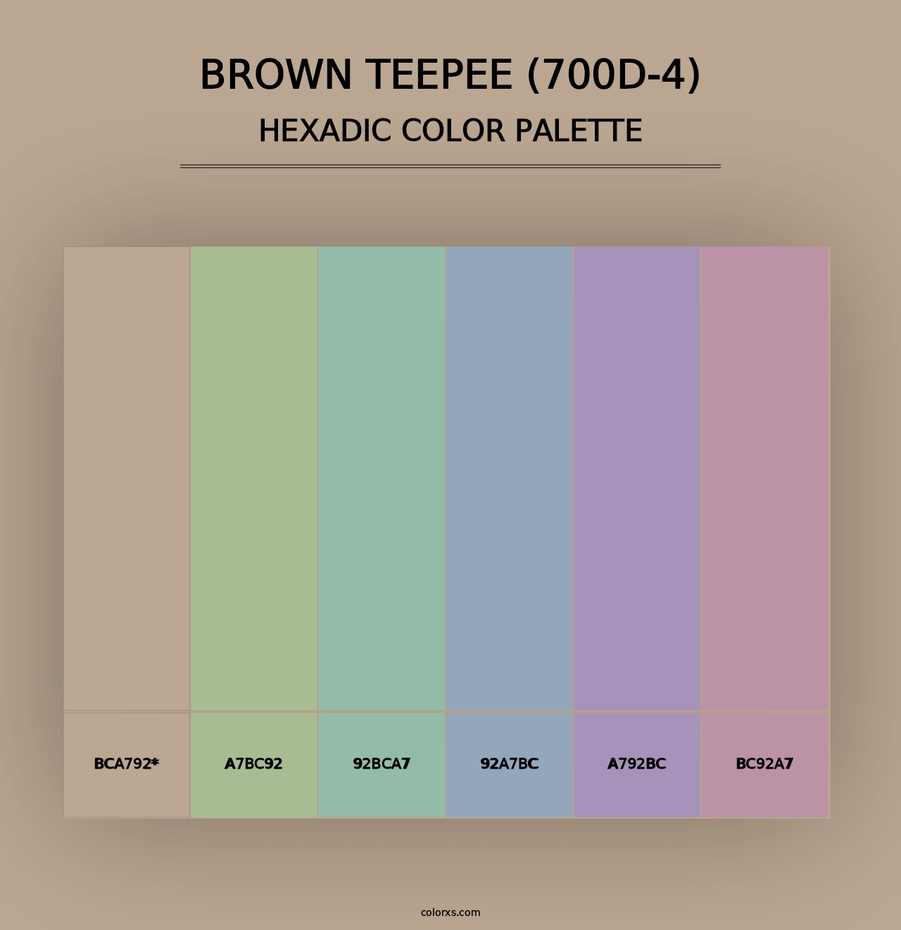 Brown Teepee (700D-4) - Hexadic Color Palette