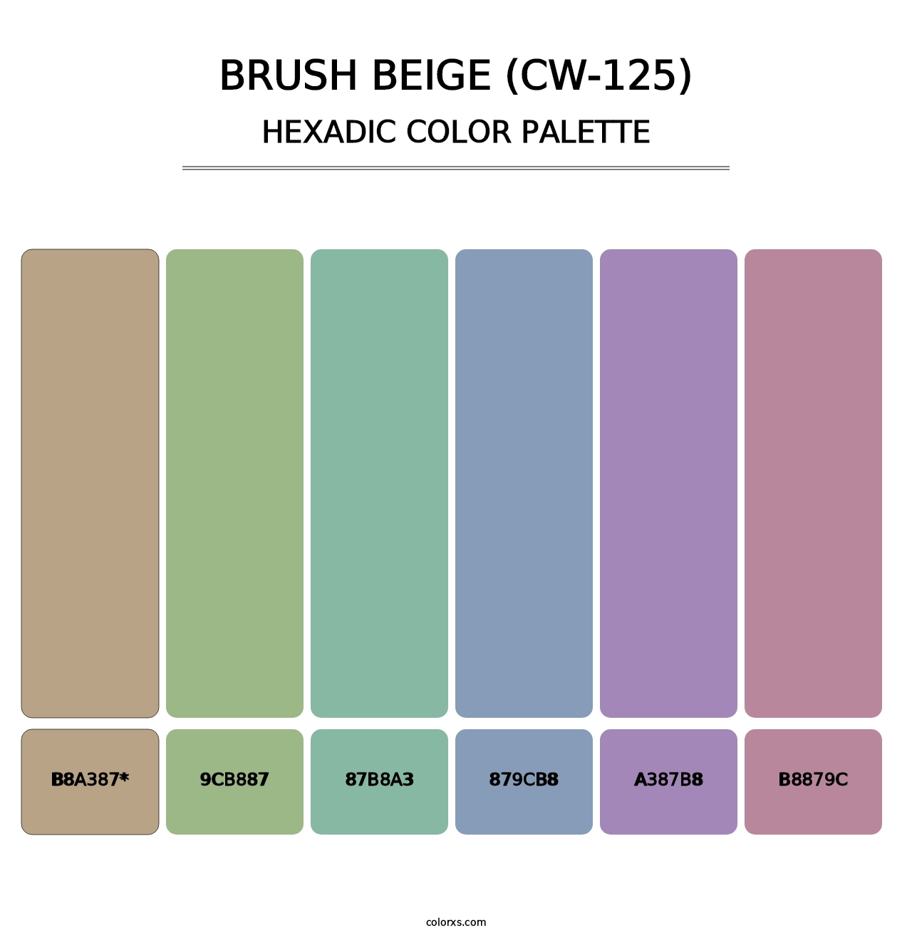 Brush Beige (CW-125) - Hexadic Color Palette