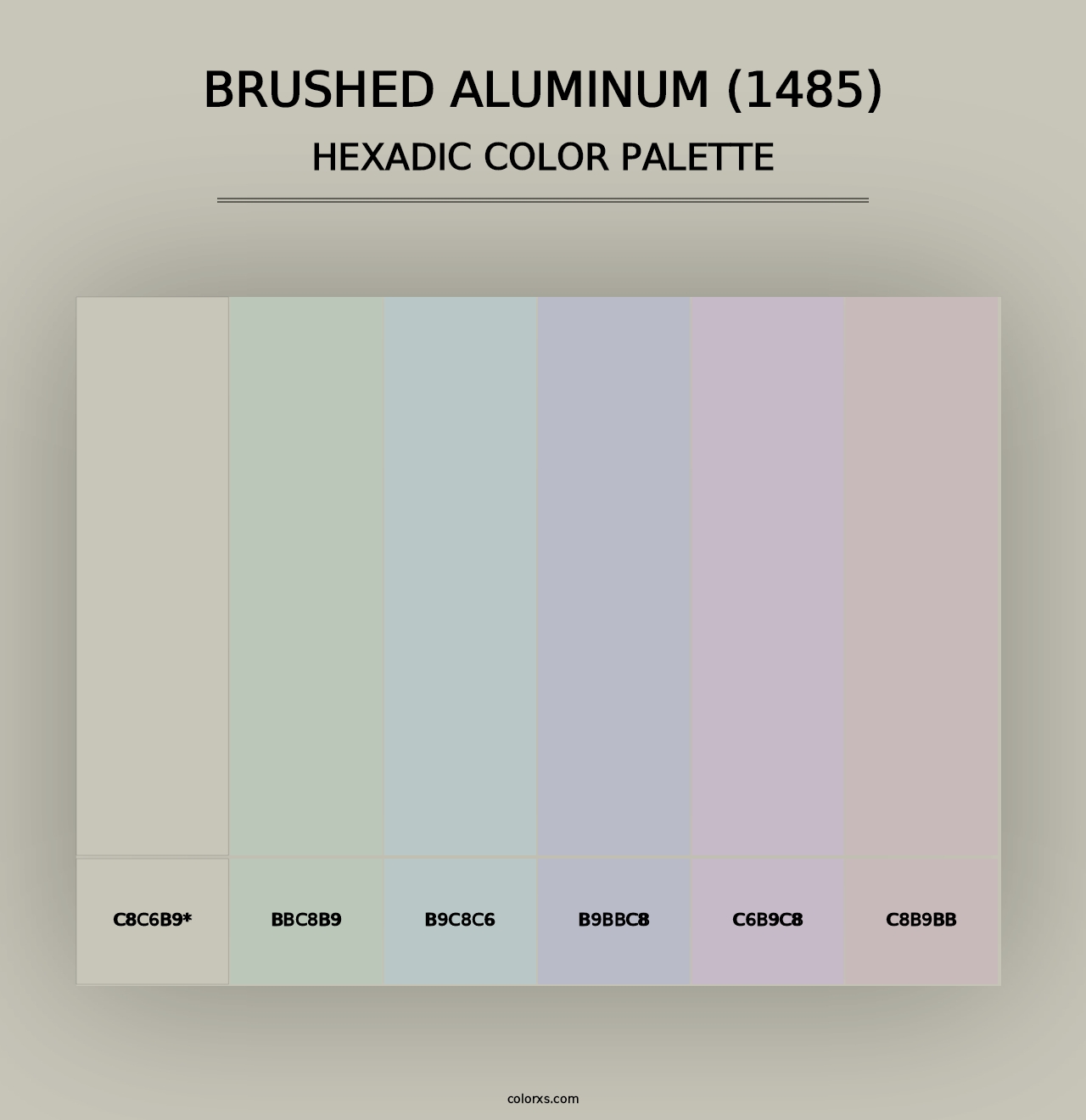 Brushed Aluminum (1485) - Hexadic Color Palette