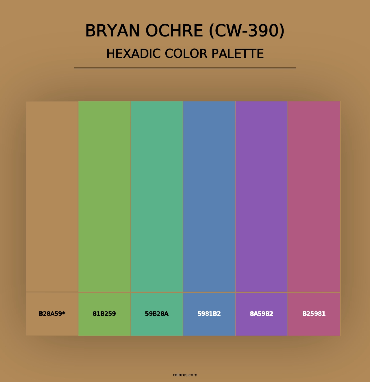 Bryan Ochre (CW-390) - Hexadic Color Palette