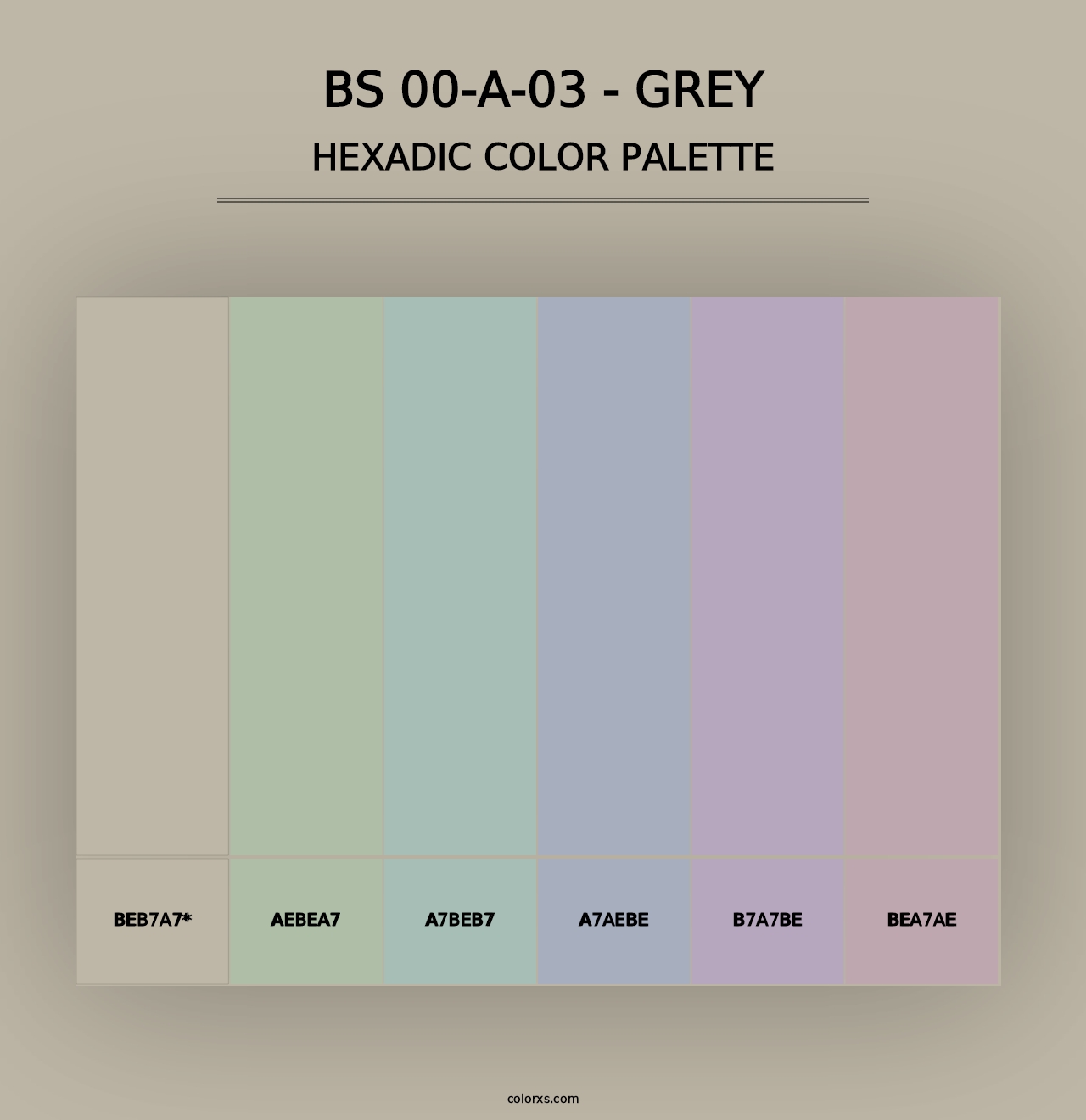 BS 00-A-03 - Grey - Hexadic Color Palette