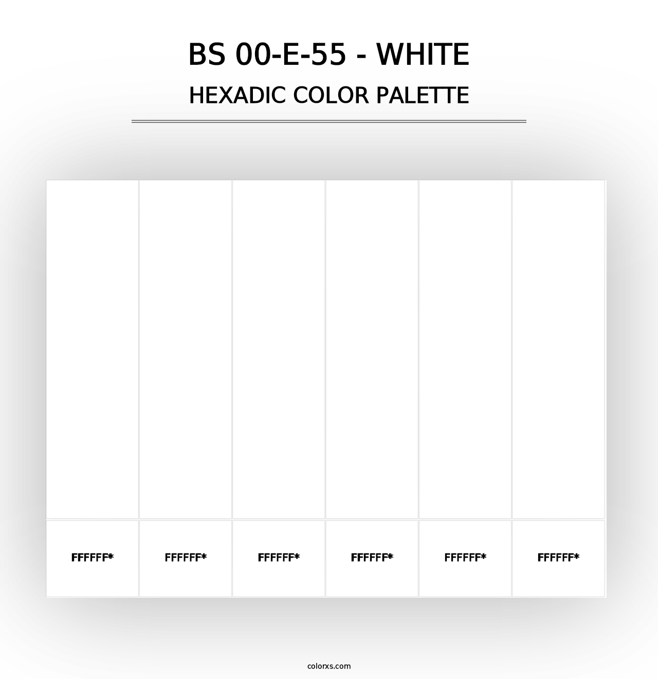 BS 00-E-55 - White - Hexadic Color Palette