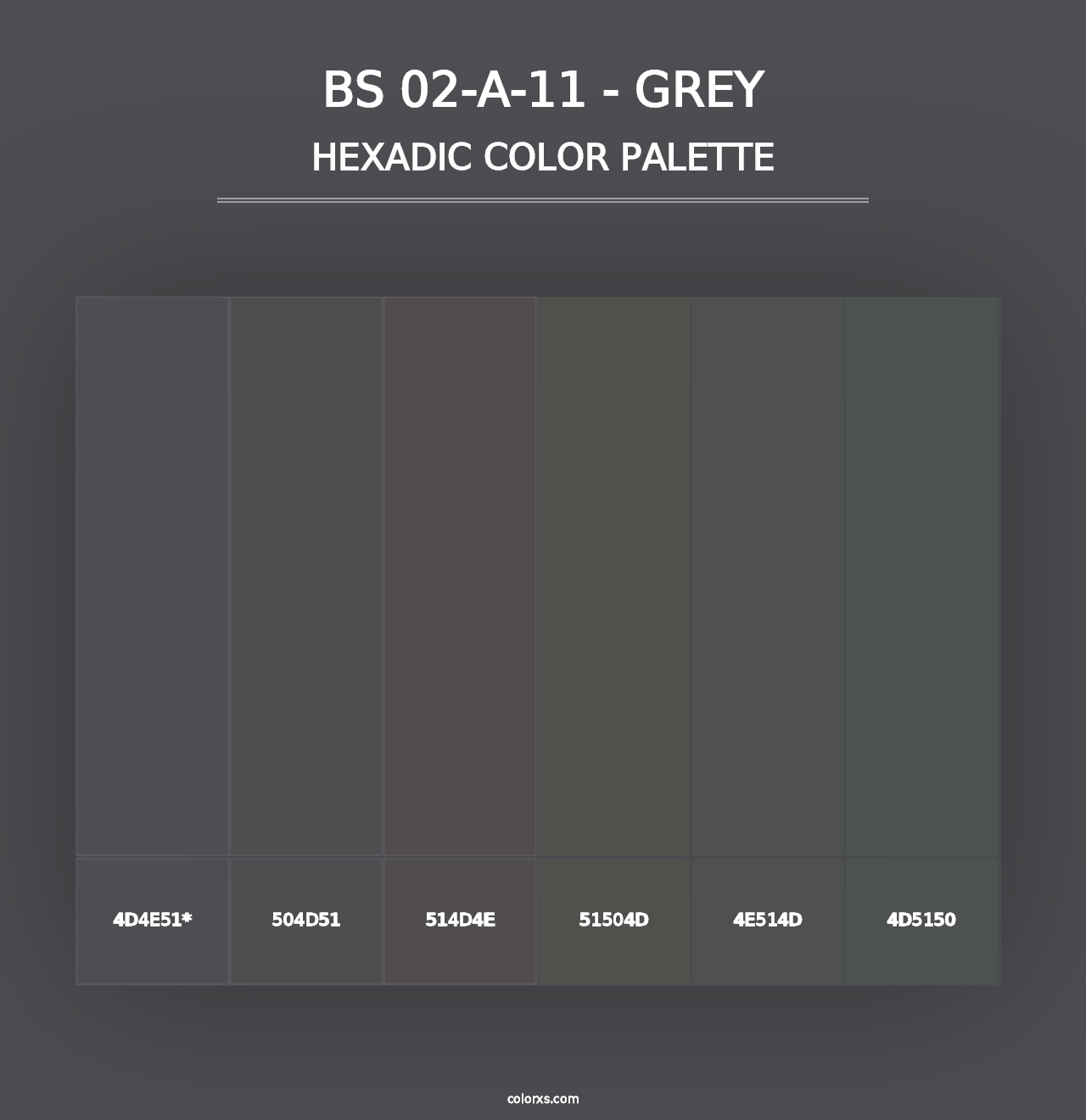 BS 02-A-11 - Grey - Hexadic Color Palette