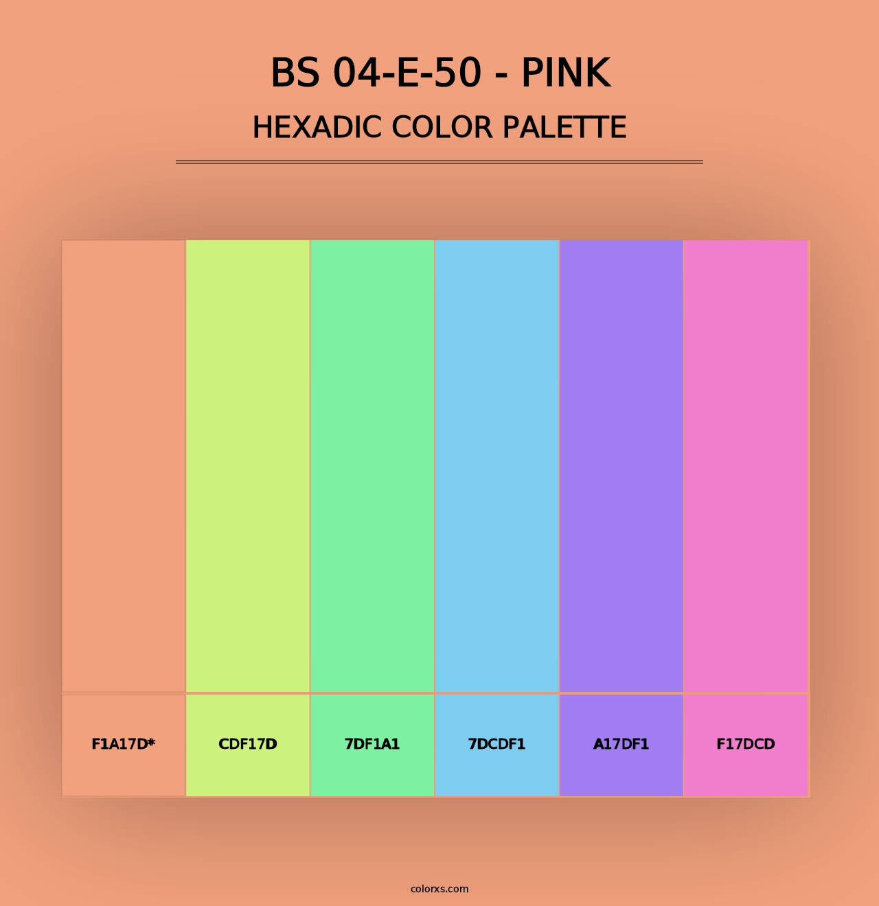 BS 04-E-50 - Pink - Hexadic Color Palette