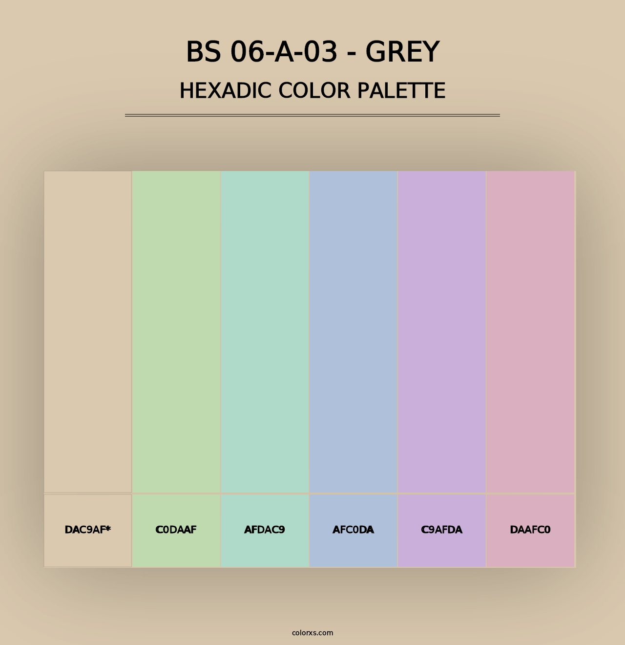 BS 06-A-03 - Grey - Hexadic Color Palette