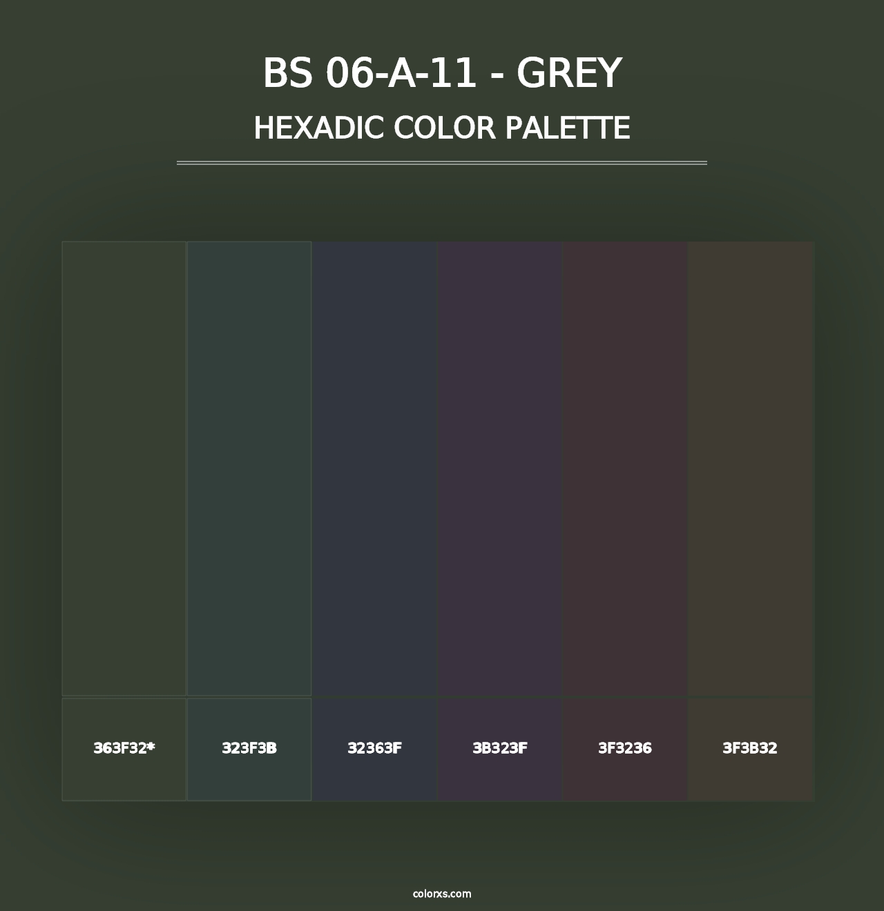 BS 06-A-11 - Grey - Hexadic Color Palette