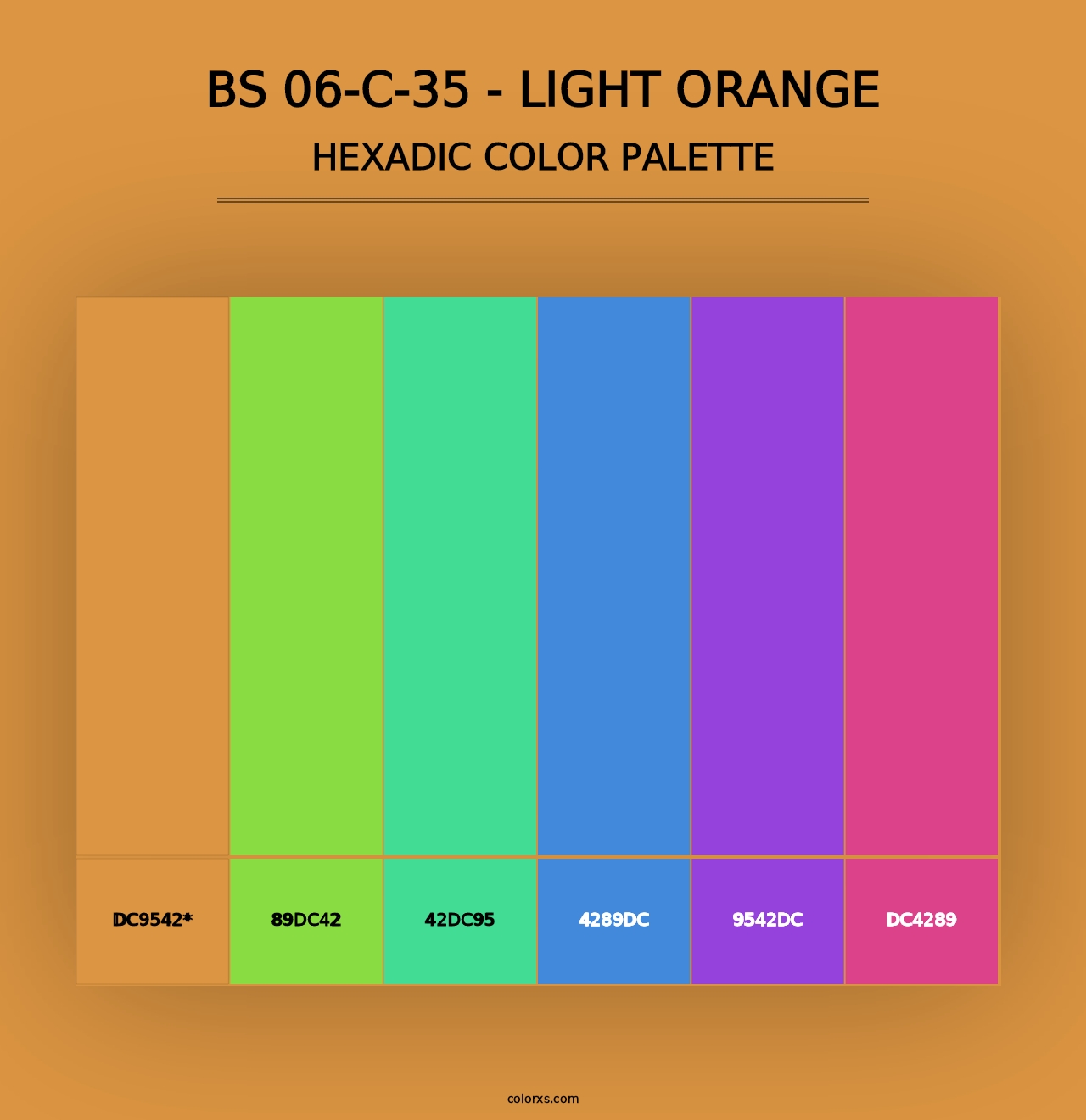 BS 06-C-35 - Light Orange - Hexadic Color Palette