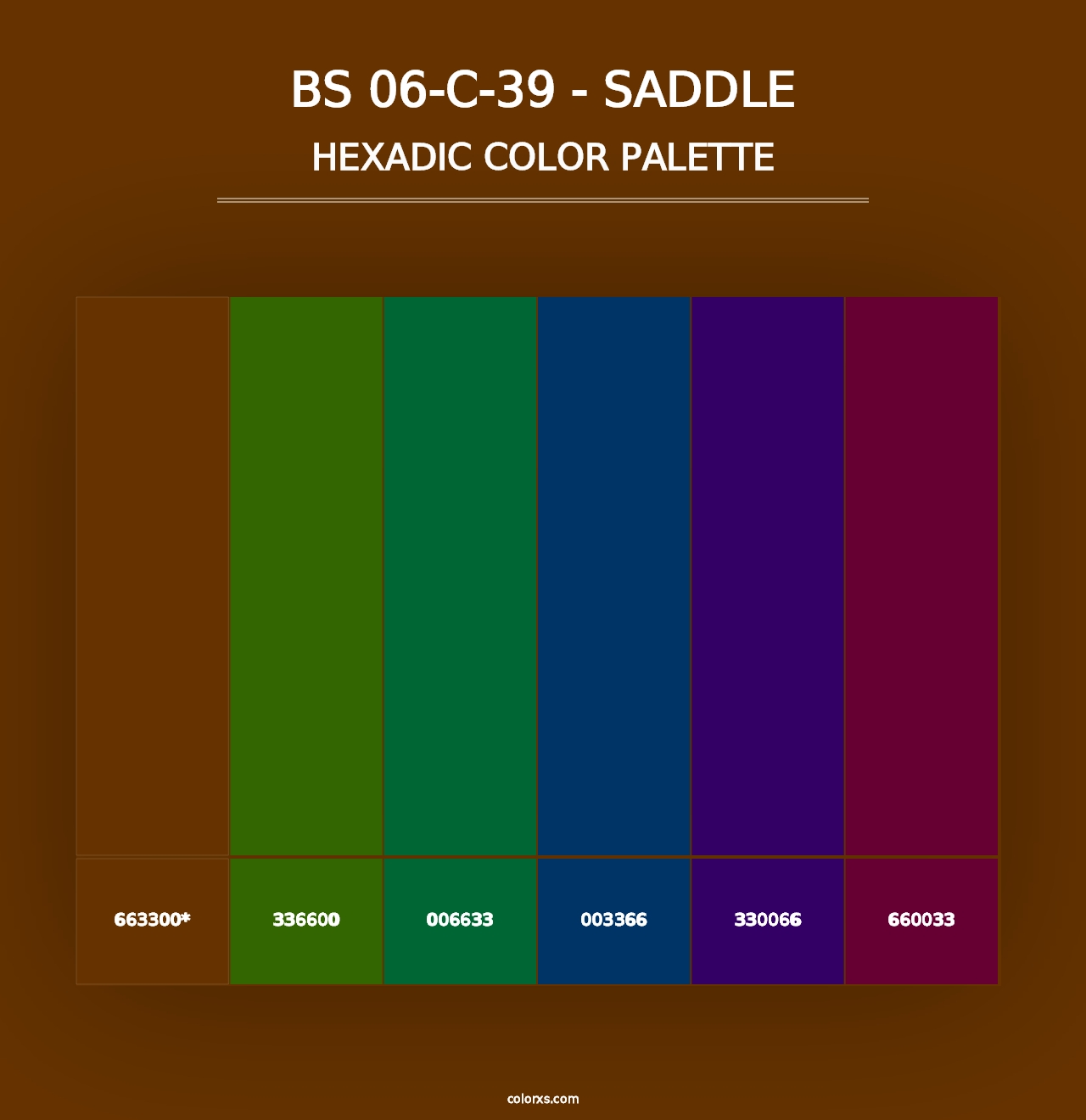 BS 06-C-39 - Saddle - Hexadic Color Palette