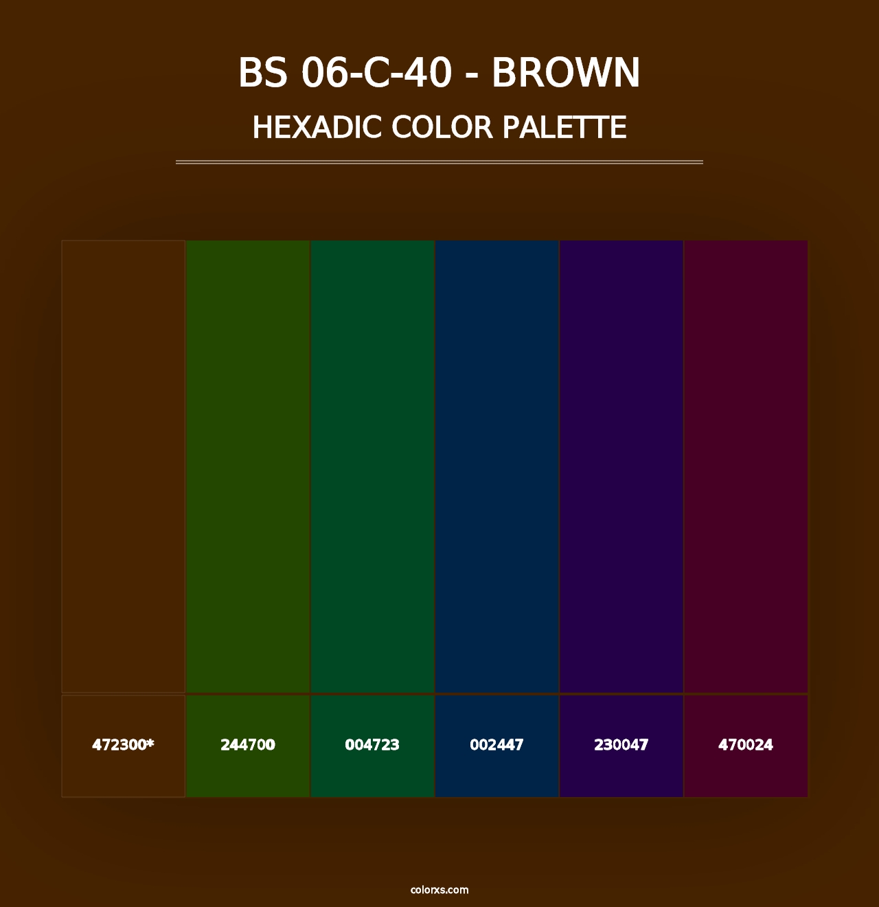 BS 06-C-40 - Brown - Hexadic Color Palette