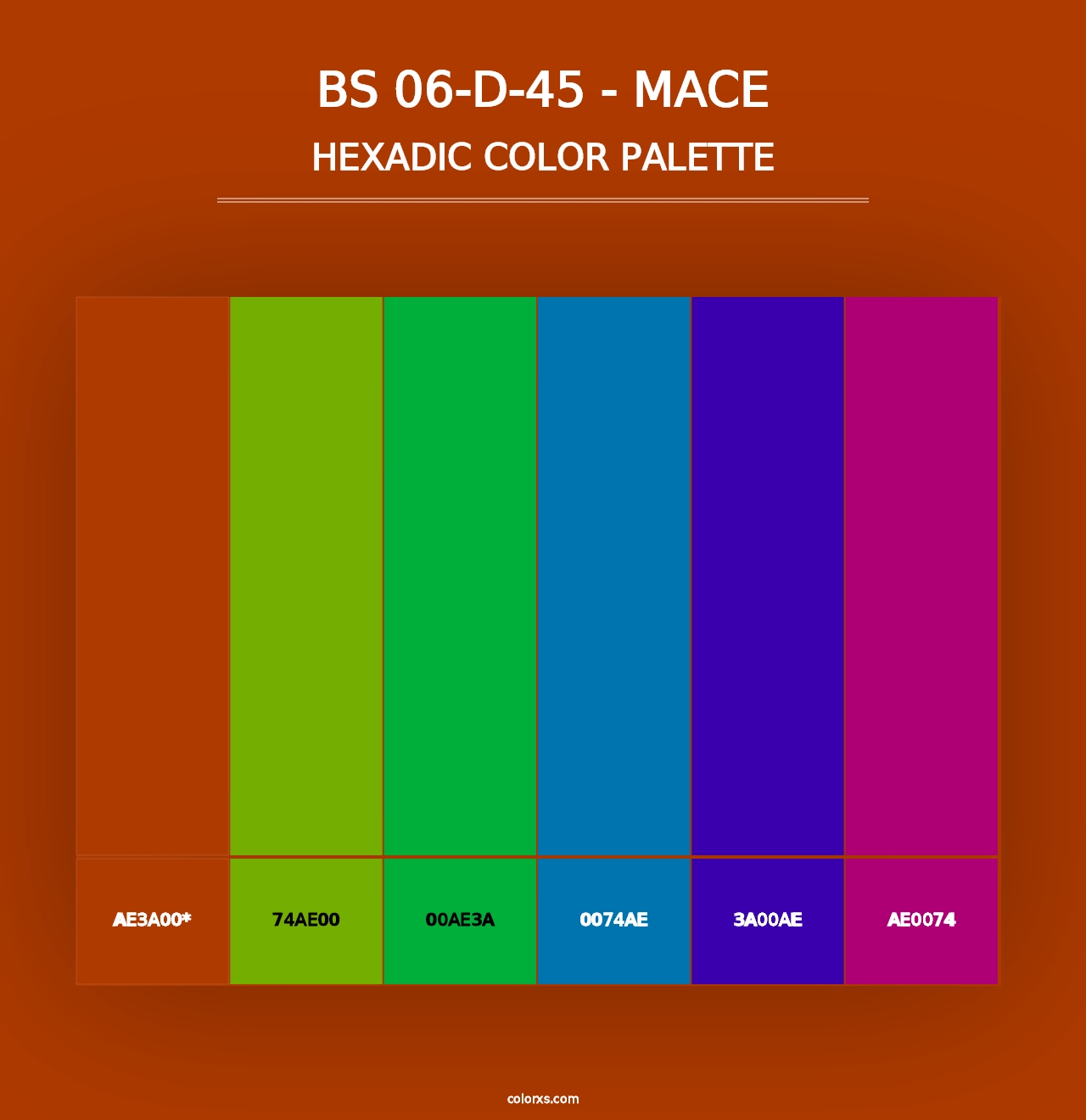 BS 06-D-45 - Mace - Hexadic Color Palette