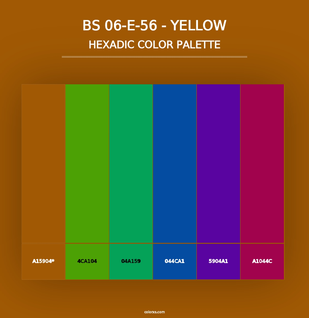 BS 06-E-56 - Yellow - Hexadic Color Palette