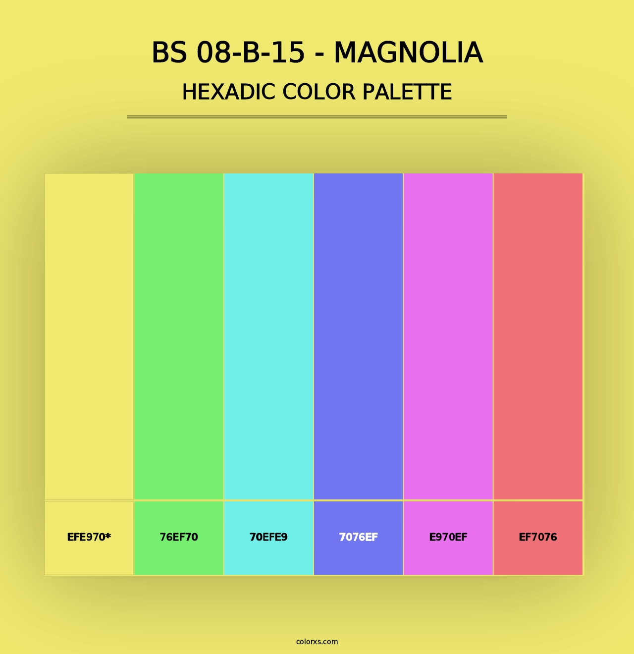 BS 08-B-15 - Magnolia - Hexadic Color Palette