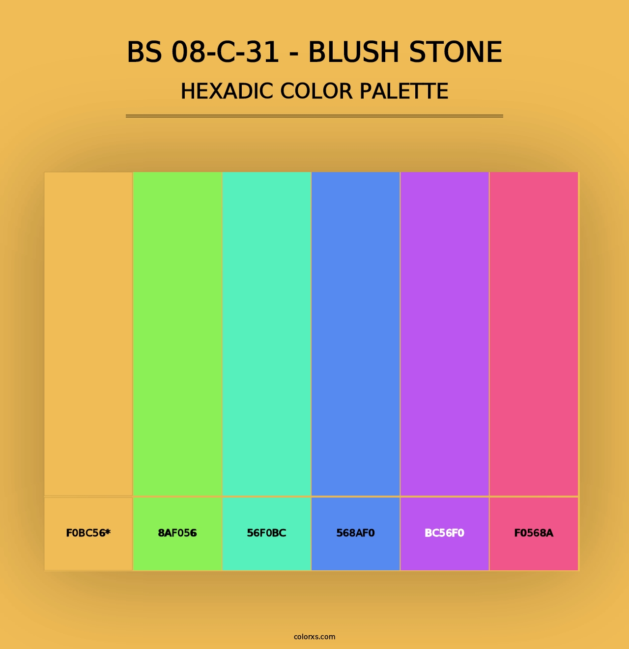 BS 08-C-31 - Blush Stone - Hexadic Color Palette