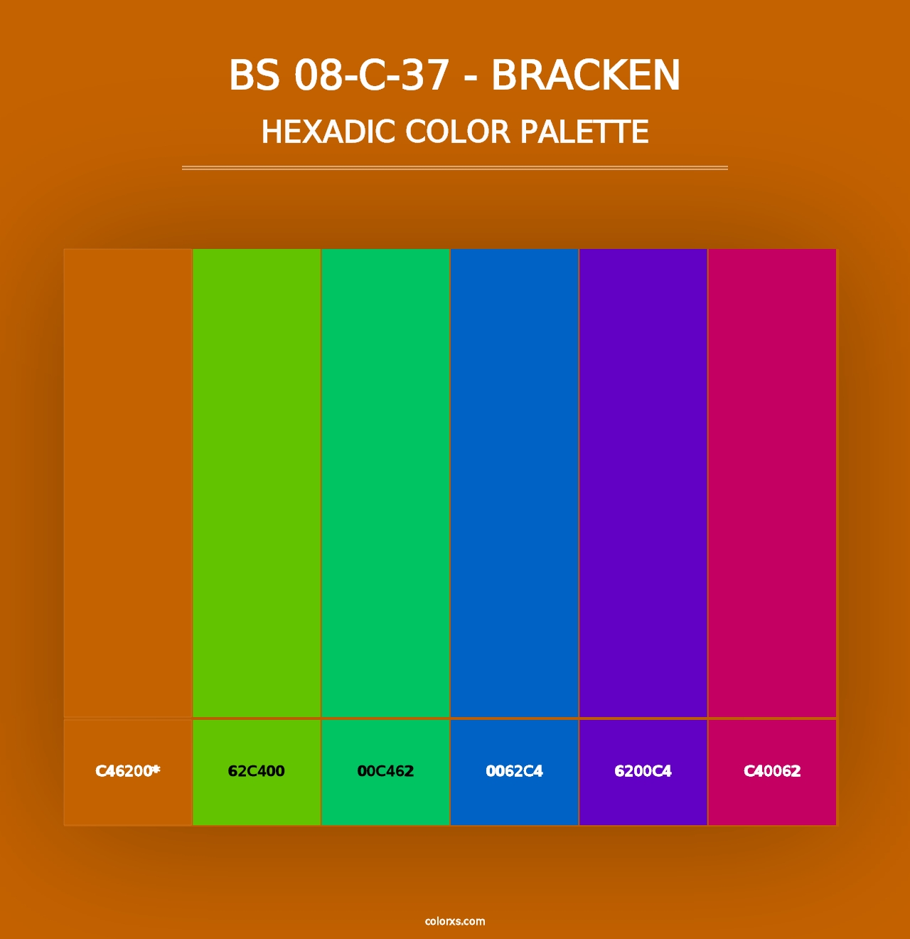 BS 08-C-37 - Bracken - Hexadic Color Palette