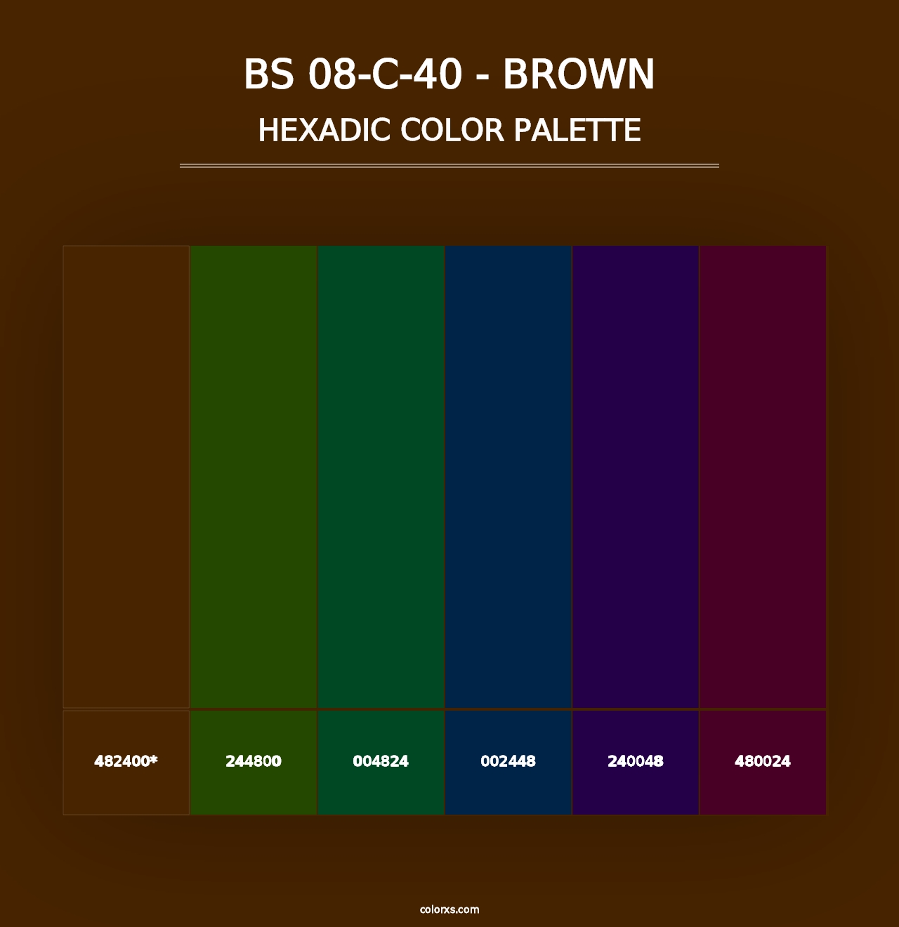 BS 08-C-40 - Brown - Hexadic Color Palette