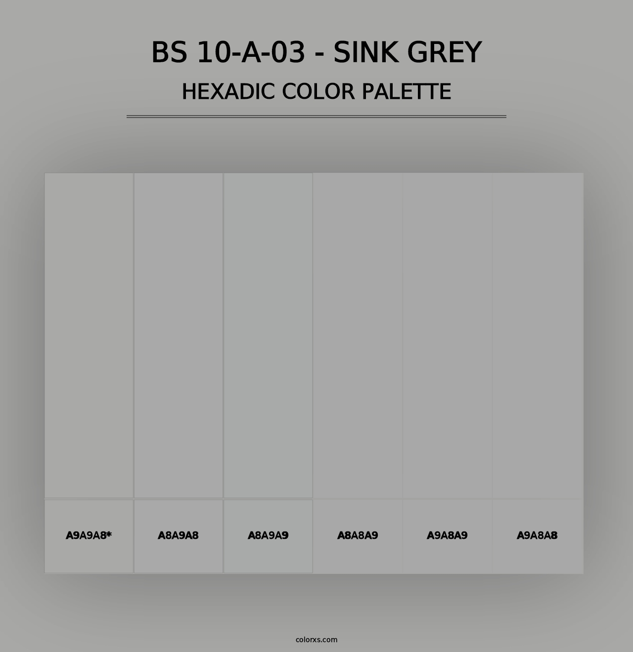 BS 10-A-03 - Sink Grey - Hexadic Color Palette