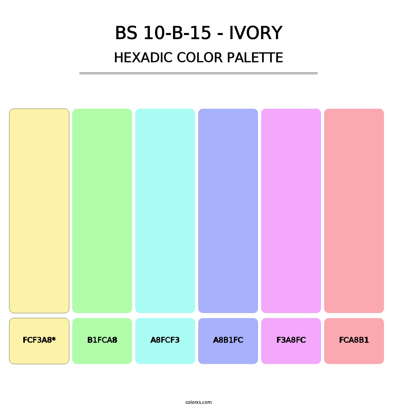 BS 10-B-15 - Ivory - Hexadic Color Palette