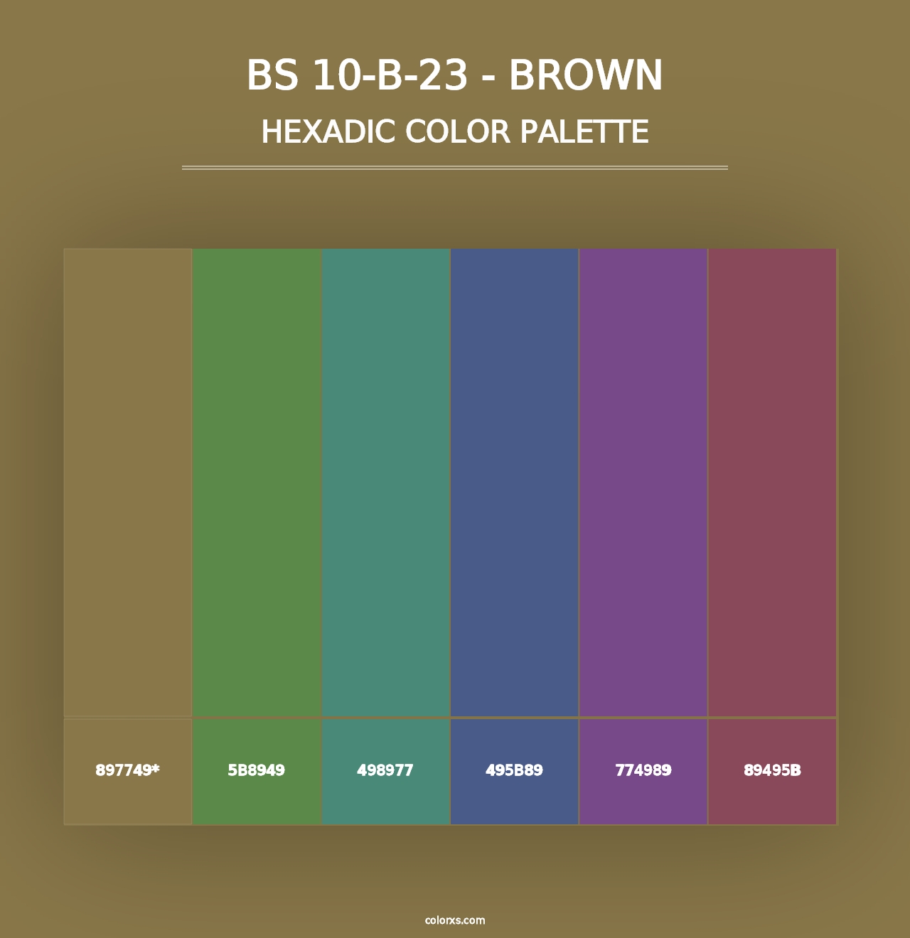 BS 10-B-23 - Brown - Hexadic Color Palette