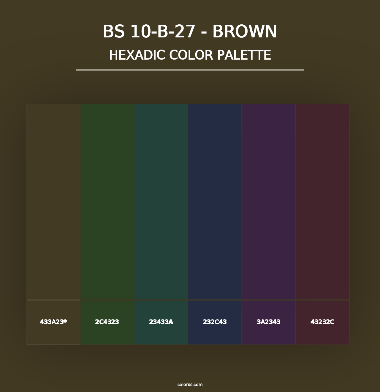 BS 10-B-27 - Brown - Hexadic Color Palette